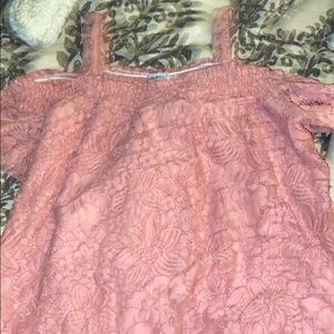 Pink Off The Shoulder Floral Top